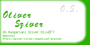 oliver sziver business card